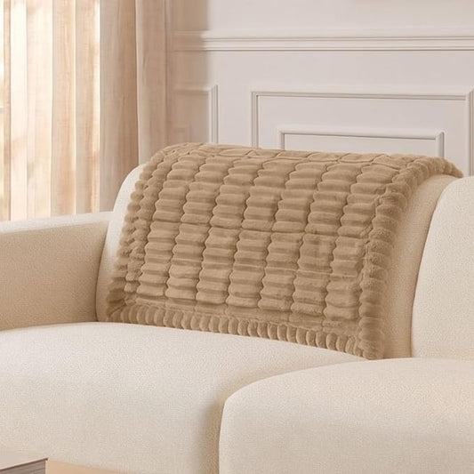 Smiry Couch Cover for Dogs, Non Slip Washable Sofa Protector for Pets, Soft Furniture Cover for Pet, Stylish Sofa Covers, Cozy Protect Against Fur, Dirt & Everyday Messes (Khaki, 35.4" x 35.4")