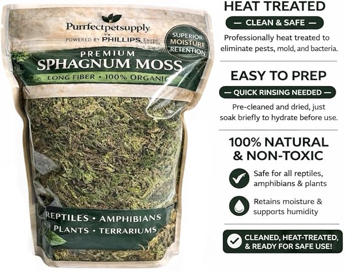 Sphagnum Moss Substrate for Reptiles & Terrariums (2)