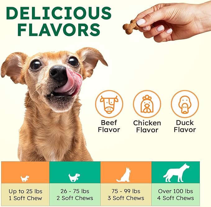 ZENO Dog Vitamins and Supplements - 150 Dog Multivitamin Chewable - Immune, Joint Support, Skin, Gut Health + Packed with Omega 3s, Glucosamine & Probiotics - Safe for Puppy - Chicken