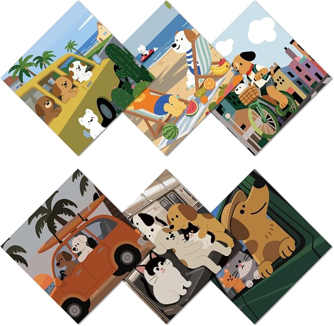 CREATCABIN 6Pcs Dog Glasses Cleaning Cloth Microfiber Cleaning Cloths Reusable Thicken Soft Multicolor Eyeglasses Cleaner Wipes Washable for Eyeglasses Camera Lens Laptops Screens Cell 6 x 6 Inch