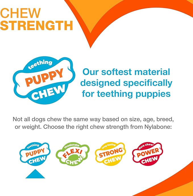 Nylabone Freezer Knuckle Bone Puppy Chew Toy, Soothing Teething Toys for Puppies, Color Changing, Lamb & Apple Flavor, Small Dogs - Up to 25 lbs., 1 Count