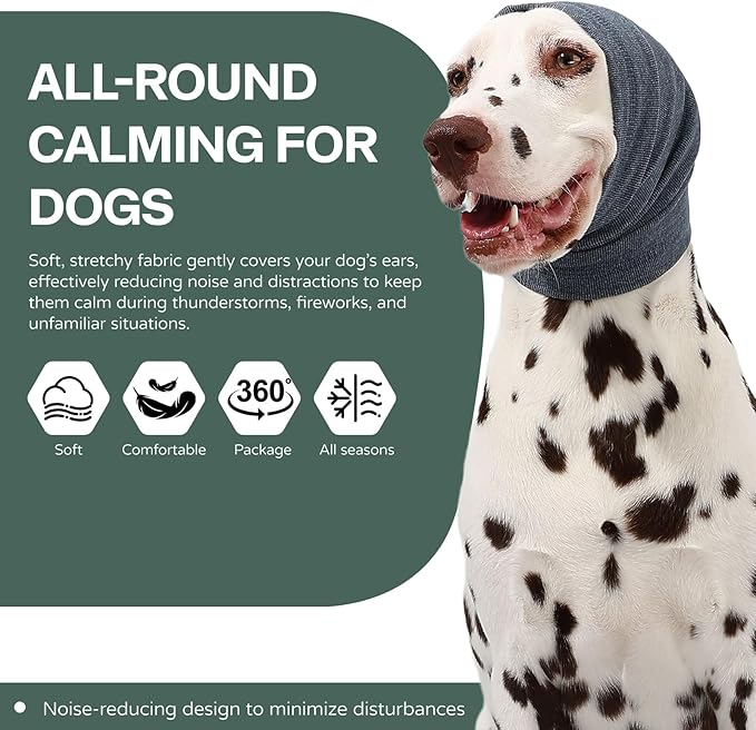 Dog Ear Muffs Warp Anxiety Relief/Noise Protection - Grooming - Thunder - Fireworks