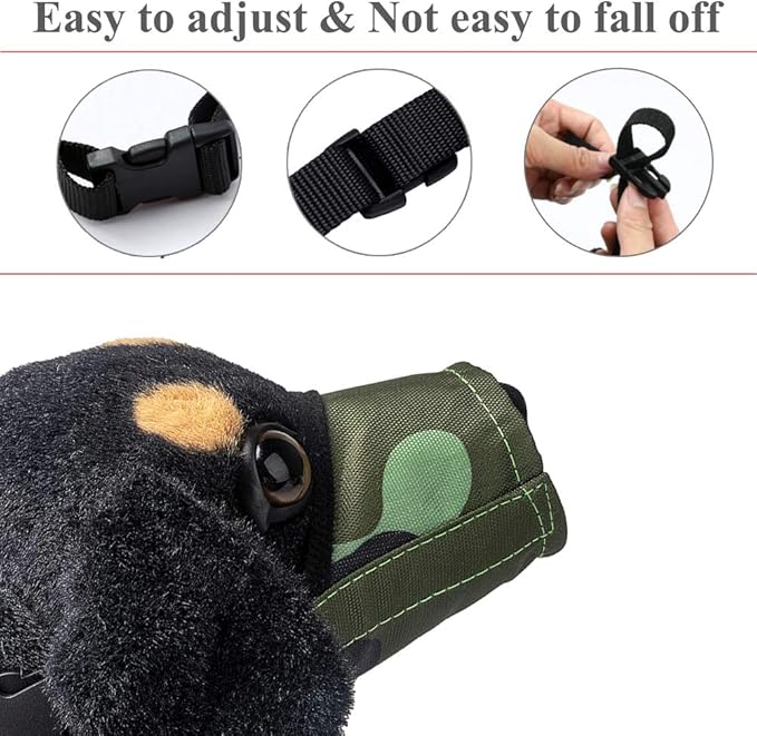 Coppthinktu Dog Muzzle Suit, 7PCS Dog Muzzles for Biting Barking Chewing Adjustable Mouth Cover for Small Medium Large Soft Comfortable Muzzle for Long Snout