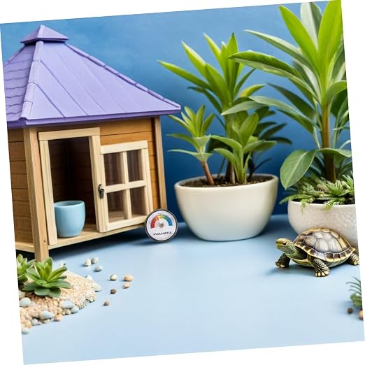 Amosfun 2pcs Reptile Terrarium Hygrometers for Turtle Enclosure Humidity Monitoring and Control Accessories with Accurate Measurement for Pet Habitat Maintenance