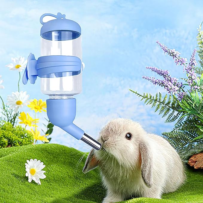 125ml Guinea Pig Water Bottle/Feeder for Hamsters/Hedgehogs/Gliders/Rabbit/mouses/Other Small Pets and Animals,Suitable for Cages, Boxes or Wall-Mounted (Blue, 125ml)