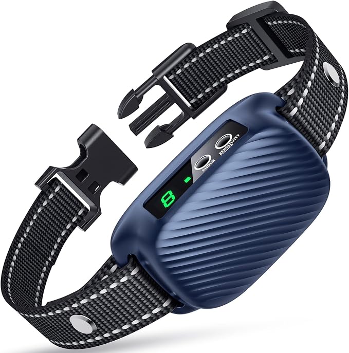 Dog Bark Collar, Automatic Smart Bark Collar with 8 Sensitivity for Large Medium Dogs, Waterproof No Bark Collar with Beep Vibration Training Modes, Rechargeable Anti Barking Collars-K03