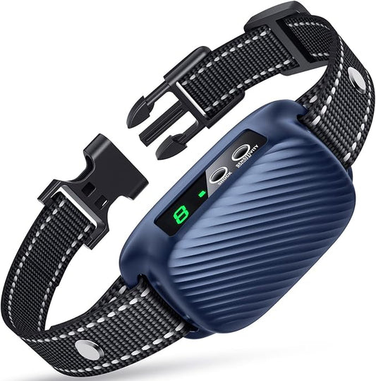 Dog Bark Collar, Automatic Smart Bark Collar with 8 Sensitivity for Large Medium Dogs, Waterproof No Bark Collar with Beep Vibration Training Modes, Rechargeable Anti Barking Collars-K03