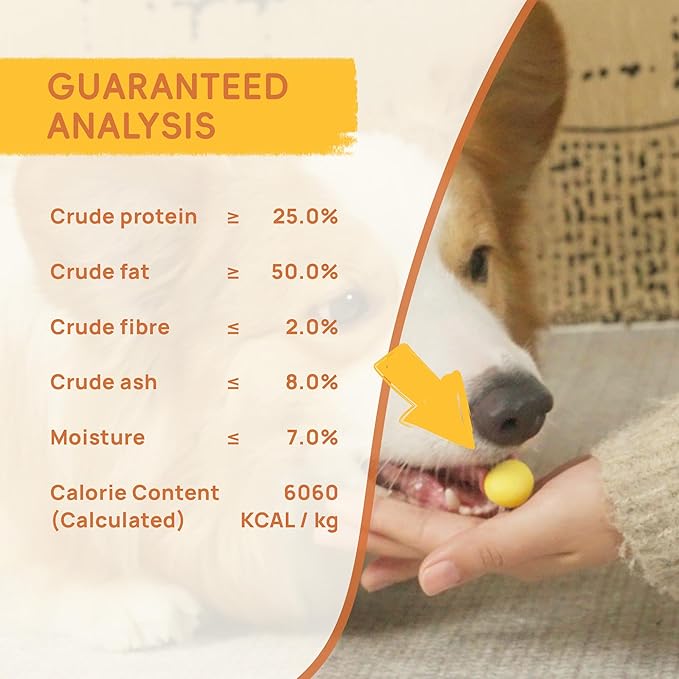 Freeze Dried Quail Egg Yolk, Freeze Dried Cats & Dogs Treats, Premium Quality High Protein Training Treats, Naturally Single Ingredient, Grain Free, Gluten Free, Filler Free, Net Wt. 8 oz