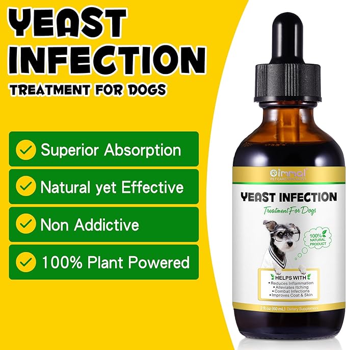 VOSIFSDIY Yeast Infection Treatment for Dogs, Natural Dog Yeast Infection Treatment Supports Itch Relief, Ear Infection, Allergy Relief, Pet Supplies Dog Herbal Supplement, Bacon Flavor