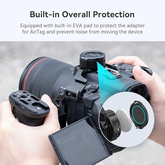 SMALLRIG Cage for AirTag with Dual 1/4"-20 Mounting Dual Screw Adapter Compatible Cage Plate - MD4149