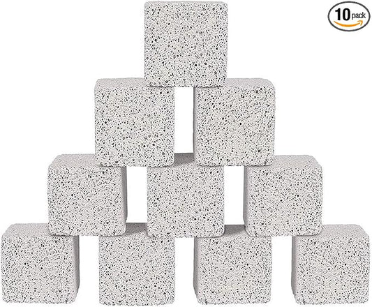 Hamiledyi Hamster Chew Toy Lava Teeth Grinding Square Stone for Hamsters Chinchillas and Rabbits Mineral Stone Calcium Chew Toy for Small Animal(Pack of 10)