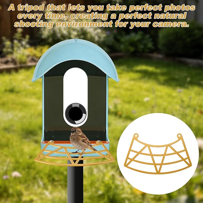 Bird Feeder Perch Extender, Durable Bird Feeder Perch Extensions with Screws Feeding Add-on Accessory Replacement Parts for Attracting Multiple Birds & Perfect Photo Shots