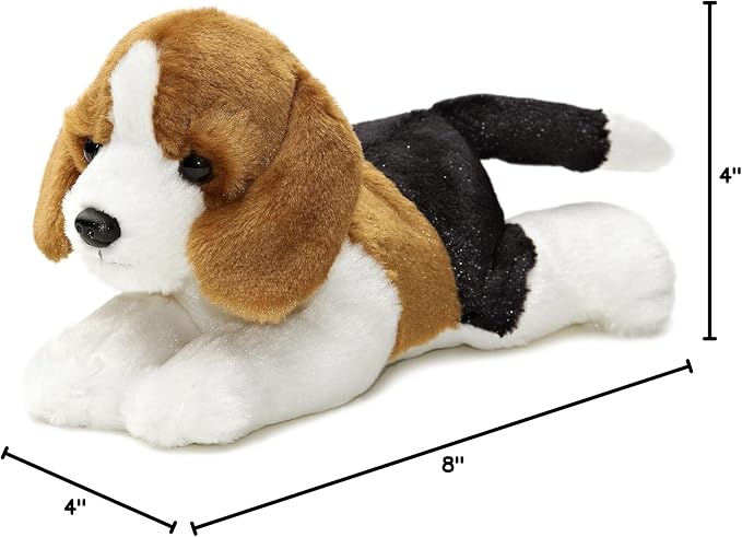 Aurora® Adorable Mini Flopsie™ Homer™ Stuffed Animal - Mini Companions Ready for Playful Adventures - for Kids All Ages, Toddlers, Adults, and Families - Brown 8 Inches