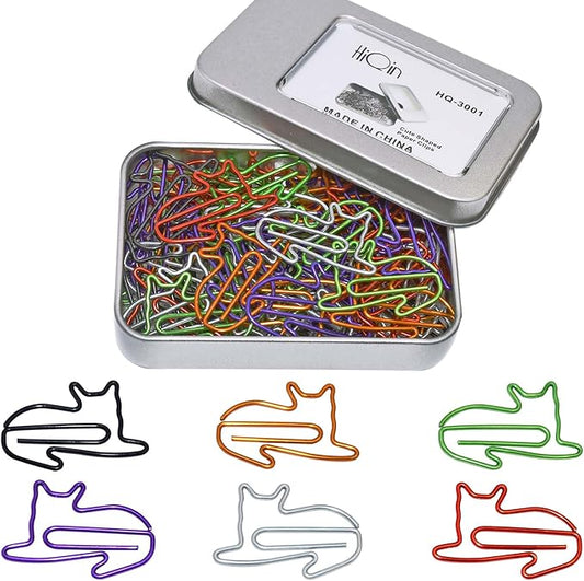 Cat Paper Clips Small Office Supplies Gifts for Cat Lover Coworkers, Cute Desk Accessories Gifts Idea