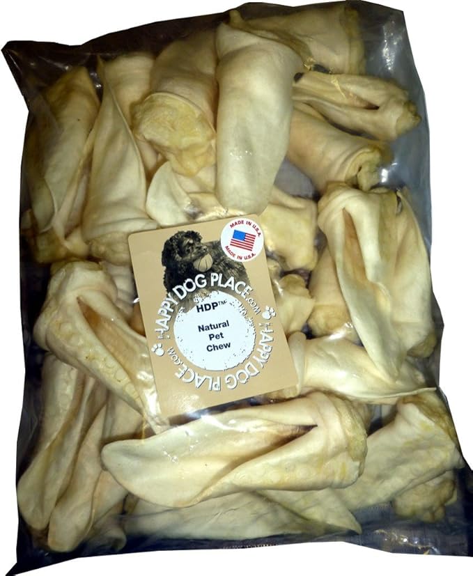 HDP Large Lamb Ears Made in USA Natural, Pack of 50