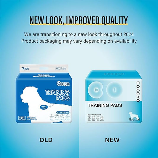 COCOYO Best Value Dog Training Pads Giant Size | Dog Pee Pads XXXL Size | Super Absorbent Puppy Pads (30" x 45", 30 Count) (XXXL)