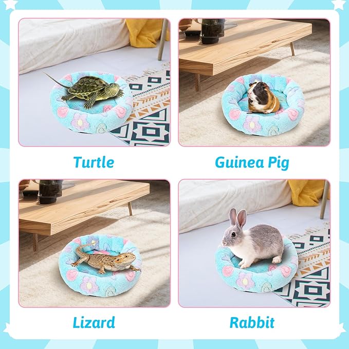 FEBSNOW Guinea Pig Beds, Hamster Bed Hedgehog Bed for Tortoise Hamster Hedgehog Lizard Squirrel and Other Small Animal