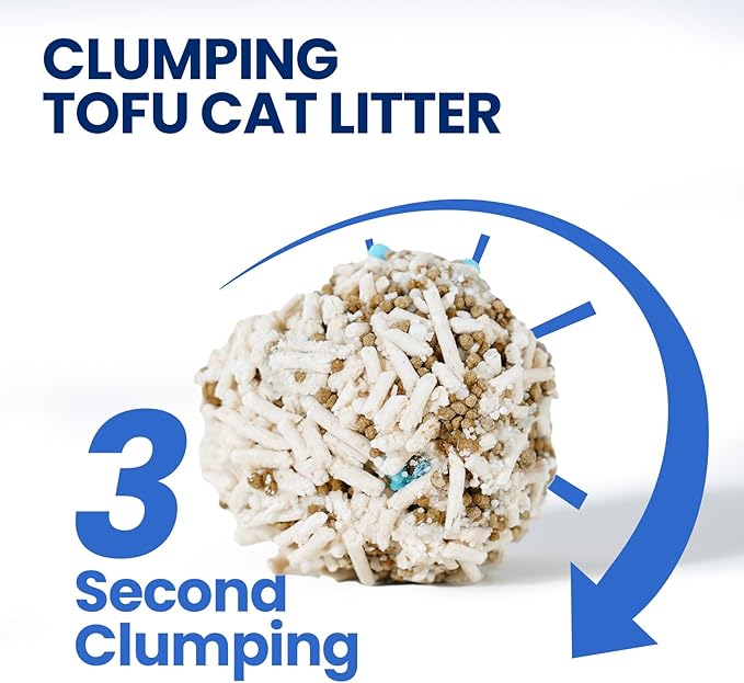 OPET Mixed Tofu Bentonite Multi-Cat Litter, Strong Fast Clumping Kitty Litter, 99.9% Dust Free & Low Tracking, High Absorbent & Odor Control, Natural Pet Litter (18lb, Green Tea)