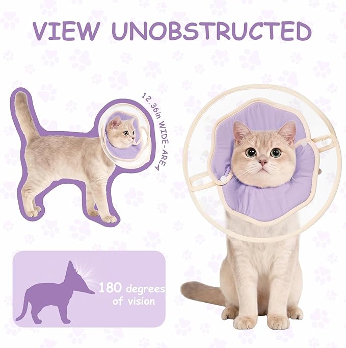 Cute Flower - Shaped Cat Cone for Kittens & Cats (Purple, M)