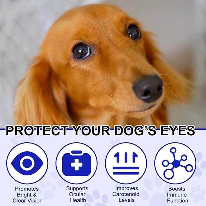 Dog Eye Health Care Supplements, 180 Count, Vision Support with Omega 3 and DHA