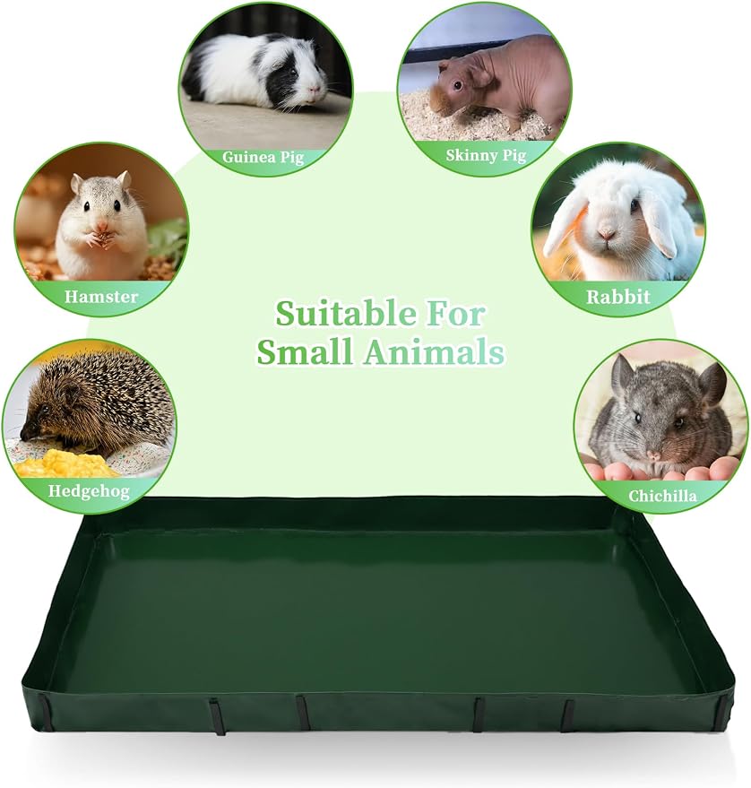 Guinea Pig Cage Bottom, Reusable Guinea Pig Cage Liner for C&C Cages. Leakproof Liner for Rabbits Hamsters Hedgehogs and Other Small Animals.