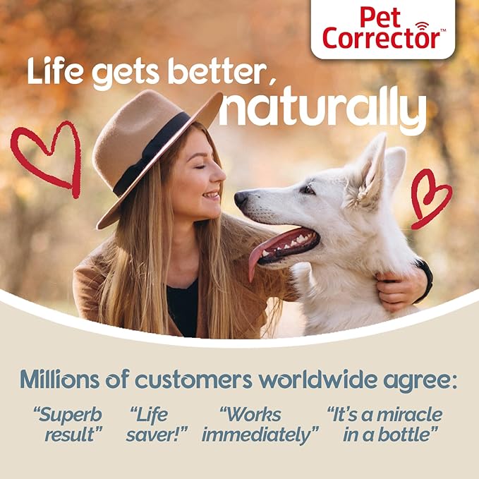Pet Corrector Dog Trainer 50 ml. 4-Pack - Stops Barking, Jumping Up, Place Avoidance, Food Stealing, Dog Fights & Attacks. Help stop unwanted dog behaviour. Easy to use, safe, humane, and effective