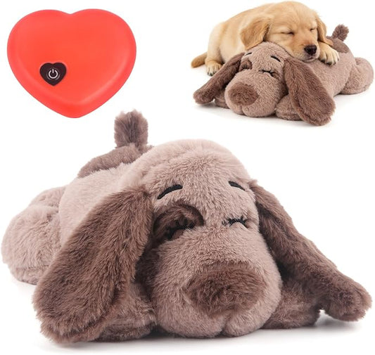 BEVERLYSHARK Beverly Shark Puppy Heartbeat Toy Dog Anxiety Relief Calming Aid Puppy Heartbeat Stuffed Animal Behavioral Training Sleep Aid Comfort Soother Plush Toy for Puppies Cats