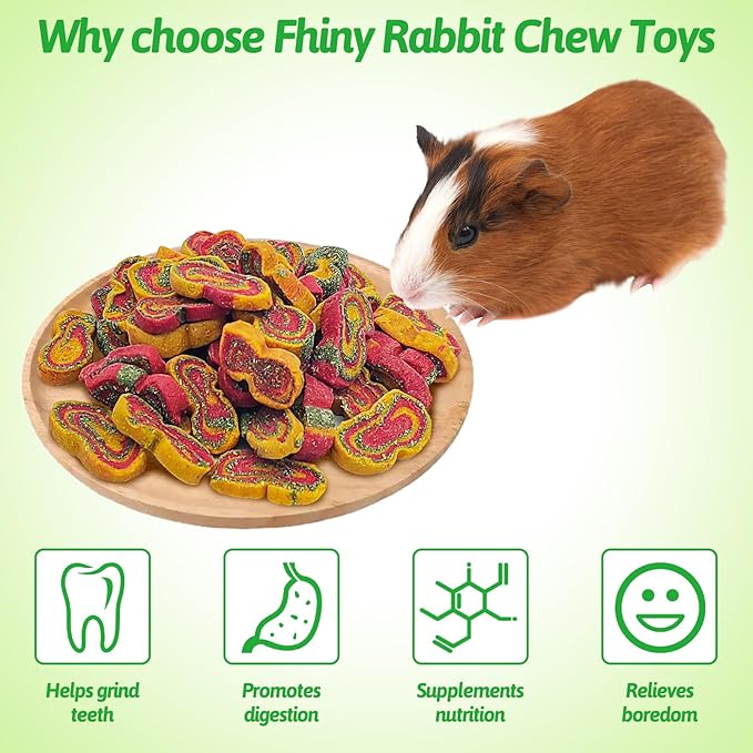 Fhiny 0.57lb Rabbit Chew Toys, Mixed Forage Beetroot Carrot and Pumpkin Bunny Treats for Hamsters Guinea Pigs Chinchillas and Other Small Rodents Teeth Grinding