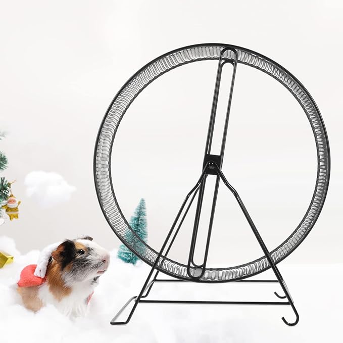Hamster Cages Hamster Running Exercise Wheel- Silent Guinea Pig Exercise Wheel with Rack Small Animals Running Wheel Toys for Hamsters, Hedgehogs, Rats Hamster Cage