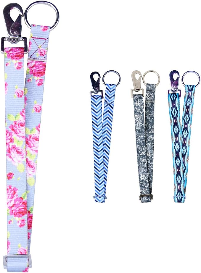 Derby Originals Heavy Duty Adjustable 30” Nylon Hanging Bucket Straps for Water and Feed Buckets - Available in 16 Colors and Patterns (Grey Floral)