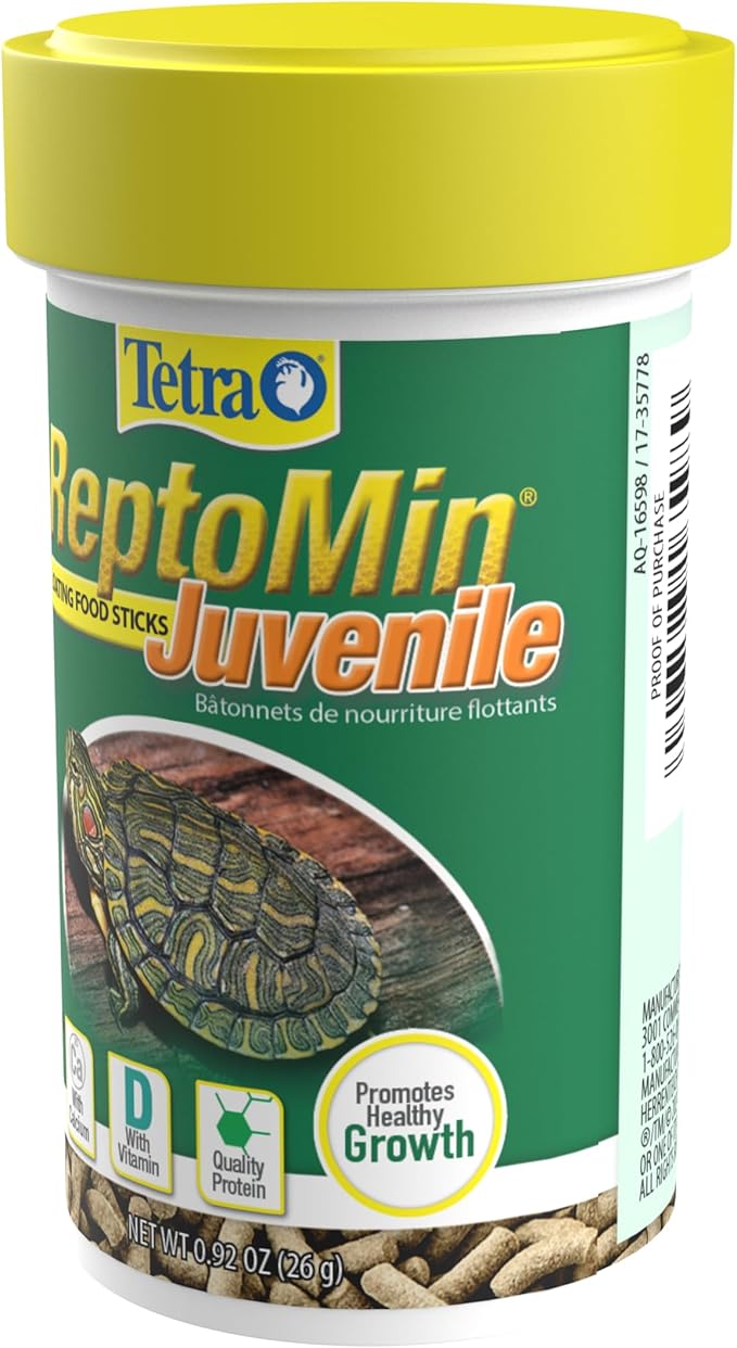 Tetra ReptoMin Baby Floating Food Sticks 0.92 Ounce, For Small Aquatic Turtles, Newts And Frogs (Pack of 36)