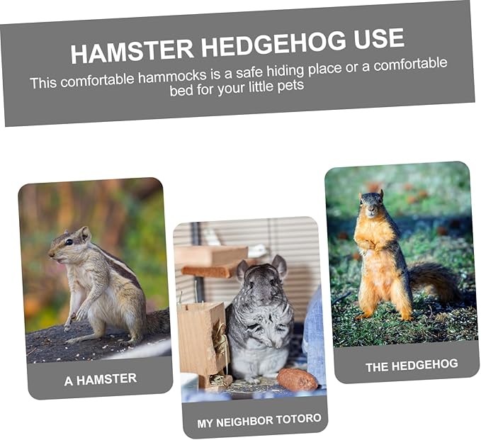 Generic Cozy Small Animals Hanging Hammock Fleece Tunnel Bed for Ferrets Hamsters Rats Guinea Pigs Warm Soft Plush Sleeping Hideout