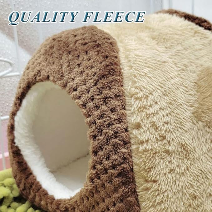 Oncpcare Fleece Rat Bed Warm Guinea Pig Tent Hideout Guinea Pig Cave Bed Cage Bedding for Hamster Hedgehog Chinchilla Nest