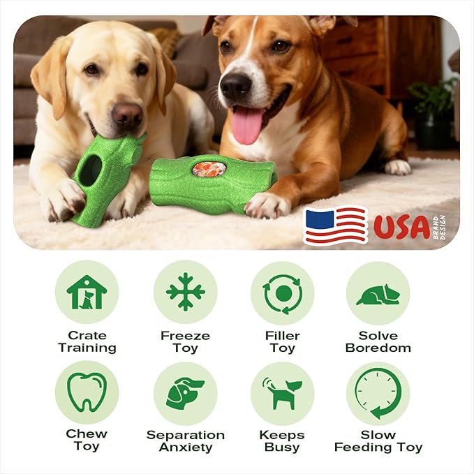 KADTC XL 3-in-1 Durable Frozen Treat Dog Toy, Stuffable Lick Toy & Indestructible Chew Bone for Aggressive Chewers, Long-Lasting Enrichment for Medium & Large Dogs