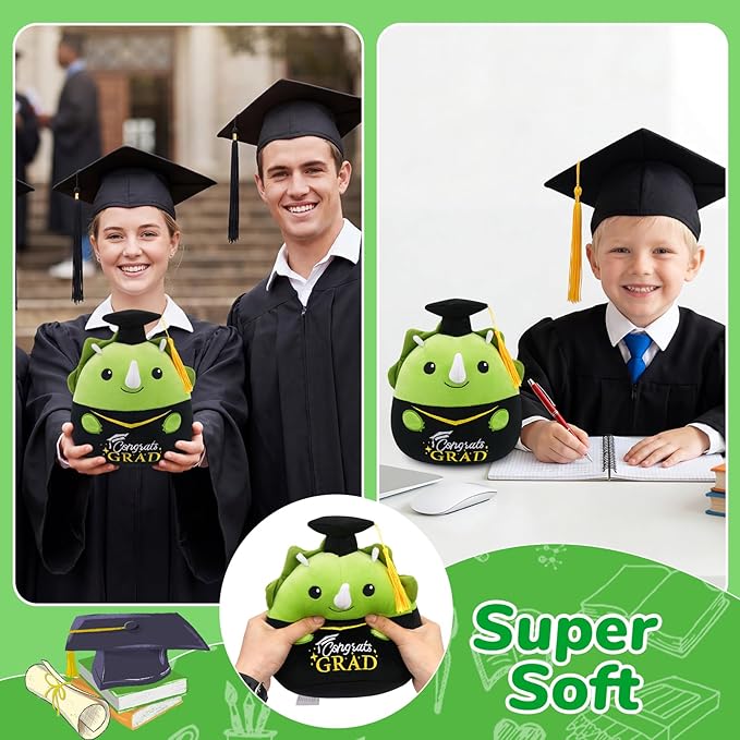Graduation Dinosaur Stuffed Animal, 8 Inch Graduation Plush with Diploma Tassel Hat, Kindergarten Graduation Gifts for Kids Boys Girls, Elementary School Preschool Graduation Gift 2026