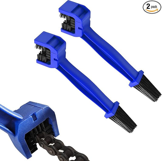 2 PCS Bike or Motorcycle Chain Washer, Motorcycle Chain Cleaning Kit, Motorbike Gear Dirt Stain Cleaning Brush, Bicycle Washer Cleaner Brush Tool for Bicycle Mountain Bike (Blue, 2PCS)