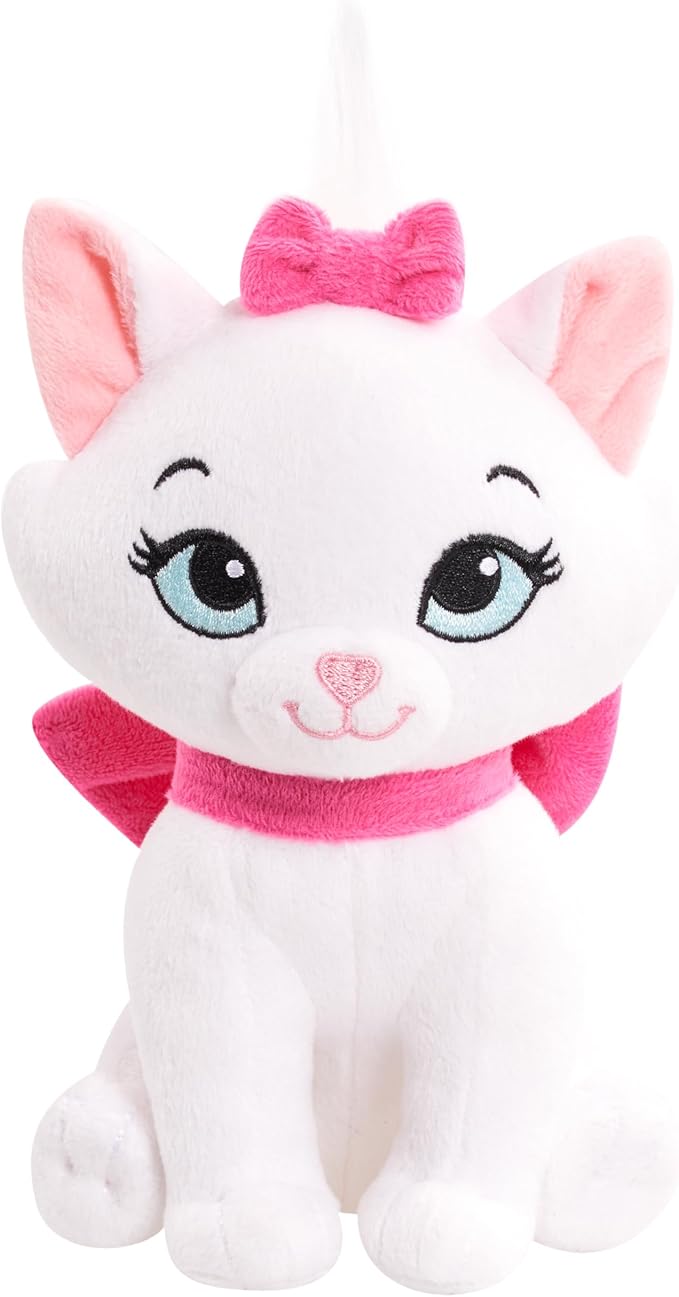 Disney Classics Bean 6.5-inch Small Plush Stuffed Animal, Marie, Cat, The Aristocats Plush, Kids Toys for Ages 2 Up by Just Play
