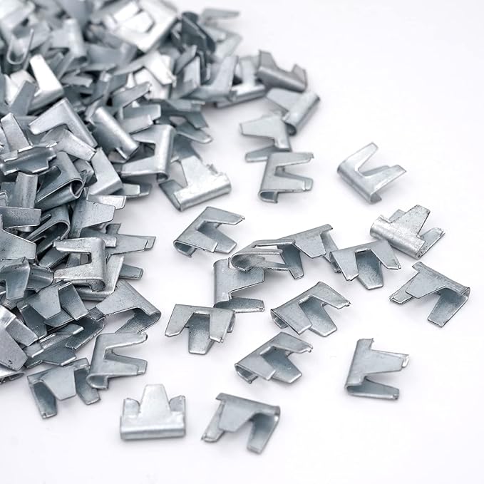 1200 Pieces Rabbit Cage Clips, J Clips for Wire Cages, Cage Fence Clips and Hog Ring Pliers for Quail Pigeon Chicken Pet Dog Cat Cage