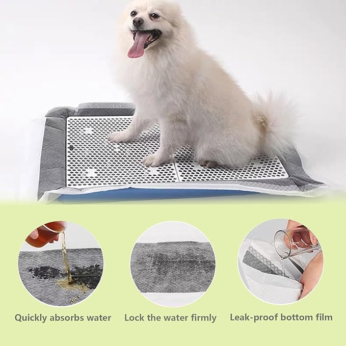 Rabbit Pee Pads, Pet Toilet/Potty Training Pads, 60PCS All Absorb & Odor Control Disposable Cage Liners with Quick-Dry Surface for Guinea Pigs Puppy Chinchillas Hamsters Ferrets Hedgehog Cats