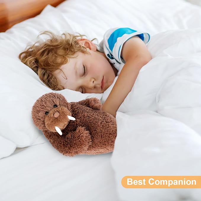 SuzziPals Warming Walrus Stuffed Animals, Microwavable Stuffed Animal Heating Pads for Soothing, Anxiety and Stress Relief, Cuddly Companion Plush Toys Gifts for Kids & Adults