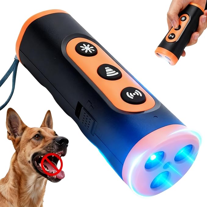 Dog Bark Deterrent Device, Upgraded Ultrasonic Anti Barking Device for Dogs, 35FT Range Auto Barkshield for Own & Neighbor's Dog, Safe & Effective No Barking Device for Dogs