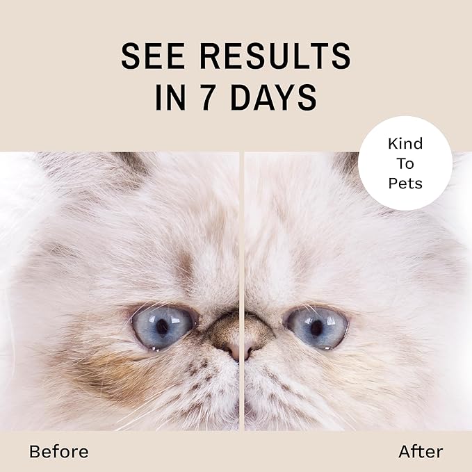 Eye Envy Tear Stain Remover Solution for Cats. Gentle, Natural and Safe. Cleans Tear Stains. Recommended by Breeders, Groomers. Remove Eye Stains from Persians and Exotics. 4 oz. Made in USA