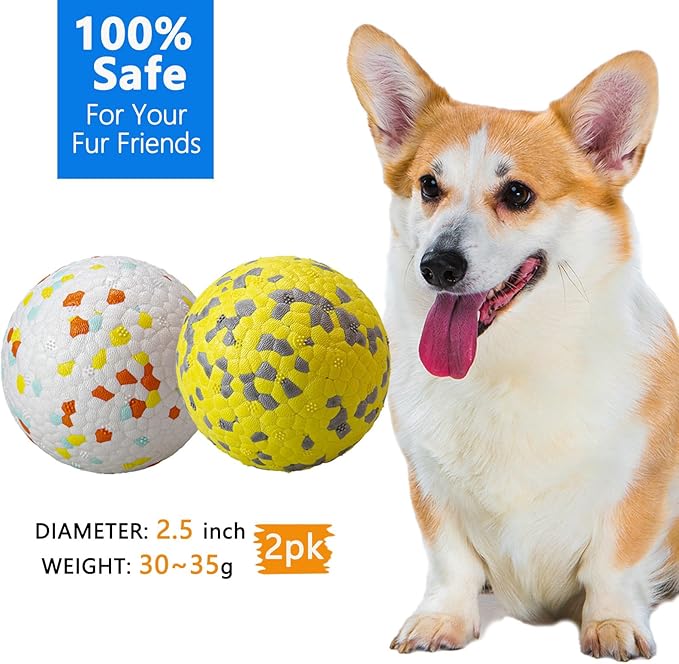 Dog Ball Toys Dog Tennis Ball for Aggressive Chewers Indestructible Bouncy Lightweight Water Toy Fetch Ball for Large Medium and Small Dog