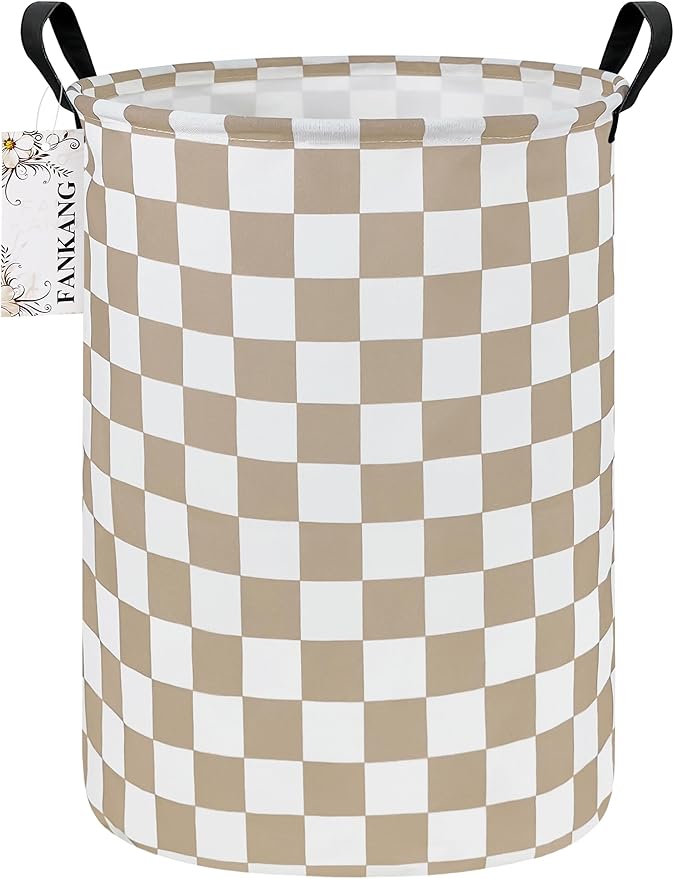 Storage Basket, Nursery Hamper Canvas Laundry Basket Foldable with Waterproof PE Coating Large Storage Baskets for Kids Boys and Girls, Office, Bedroom, Clothes,Toys(Beige flag)