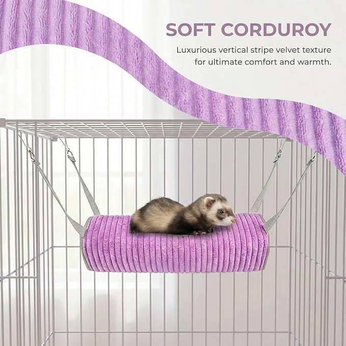 3 Pack Ferret Tunnel Hanging Warm Swinging Hammock Bed Hideout Sugar Glider Tube for Ferret Guinea Pig Rat Squirrel (3Pcs)
