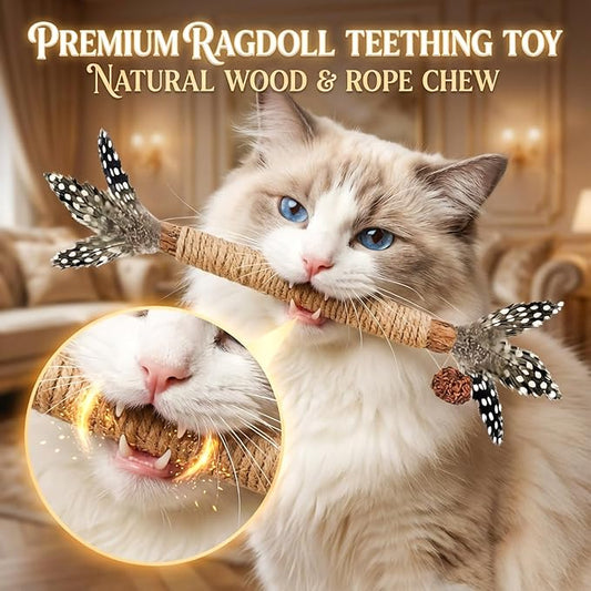 Cat Toys, 7 Pack Silvervine Cat Feather Toy Kitten Chew Stick Catnip Treat for Cleaning Teeth Indoor Kitty Teaser Wand Molar Snack for Interactive Pet Rabbit Bunny Hamster