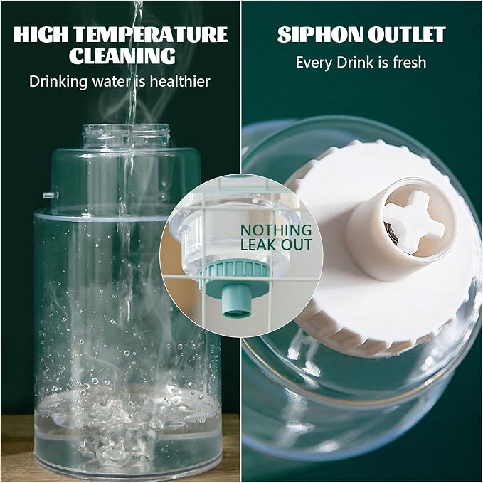 kathson 35oz Hanging Automatic Food Water Dispenser Gravity Pet Auto Feeder Waterer Set for Rabbit Cat Dog Chinchilla Ferret (Food and Water Dispenser)