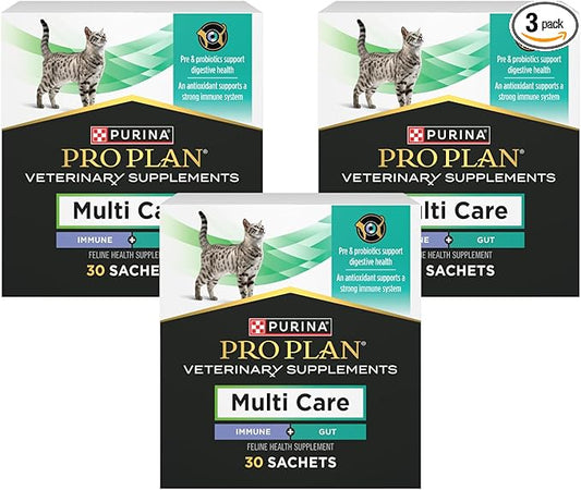 Purina Pro Plan Veterinary Multi Care Feline Cat Supplement 30 ct. Box (Pack of 3)