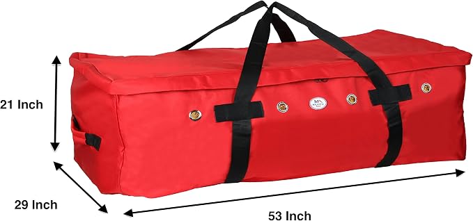 Majestic Ally 1200 D Nylon Fabric Large 44” x 20” x 16” and Extra Large 52" x 27" x21" Heavy-Duty Hay Bale Storage Bag (Red, X-Large)
