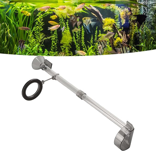 Fish Feeding Tube Dish, Multifunctional Large Diameter Funnel Toxic Free Transparent Fish Shrimp Feeder for Aquarium